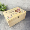 Dress Teddy Bear Balloons Girls Christening Personalised Wooden Keepsake Box