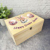 Happy Easter Gift Bunny Egg Hamper Treat Wooden Memory Personalised Keepsake Box