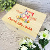 Bunny Name Initial Letter F Easter Hamper Gift Personalised Wooden Keepsake Box