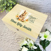 Bunny Name Initial Letter U Easter Hamper Gift Personalised Wooden Keepsake Box