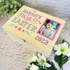 Pink Baby Girl First Easter Photo Hamper Gift Personalised Wooden Keepsake Box