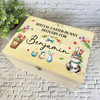 Easter Bunny & Eggs Easter Hamper Gift Personalised Wooden Memory Keepsake Box