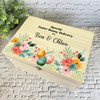 Spring Watercolour Floral Easter Hamper Gift Personalised Wooden Keepsake Box