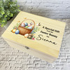 Watercolour Easter Basket Easter Hamper Gift Personalised Wooden Keepsake Box