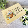 Watercolour Easter Basket Easter Hamper Gift Personalised Wooden Keepsake Box