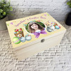 Child Bunny Eggs Photo Easter Hamper Gift Personalised Wooden Keepsake Box