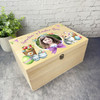 Child Bunny Eggs Photo Easter Hamper Gift Personalised Wooden Keepsake Box