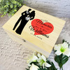 Lesbian Wedding Memories Silhouette Wedding Day Personalised Wooden Keepsake Box