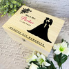 Lesbian Wedding Silhouette Memories Wedding Day Personalised Wooden Keepsake Box