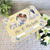 Mr & Mrs Blue Photo Wedding Day Memories Personalised Wooden Memory Keepsake Box