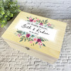 Pink Floral Memories Wedding Day Personalised Storage Wooden Memory Keepsake Box