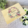 Purple Floral Wreath Mr & Mrs Bird Wedding Day Personalised Wooden Keepsake Box