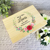 Red Roses Mr & Mrs Wreath Memories Wedding Day Personalised Wooden Keepsake Box