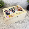 Watercolour Floral Photos Wedding Day Memories Personalised Wooden Keepsake Box