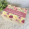 Watercolour Pink Pattern Memories Wedding Day Personalised Wooden Keepsake Box