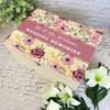 Watercolour Pink Pattern Memories Wedding Day Personalised Wooden Keepsake Box