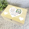 Married Couple White Heart Wedding Day Personalised Wooden Memory Keepsake Box