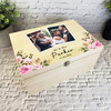 Watercolour Pink Photos Wedding Day Memories Personalised Wooden Keepsake Box