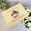 Watercolour Wedding Couple Bench Wedding Day Personalised Wooden Keepsake Box