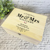 Mr & Mrs Keepsake Box Our Wedding Day Personalised Wooden Memory Keepsake Box