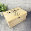 Mr & Mrs Keepsake Box Our Wedding Day Personalised Wooden Memory Keepsake Box