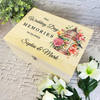 Floral Birdcage Memories Wedding Day Personalised Wooden Memory Keepsake Box