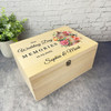 Floral Birdcage Memories Wedding Day Personalised Wooden Memory Keepsake Box