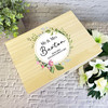 Pink Green Floral Wreath Wedding Day Personalised Wooden Memory Keepsake Box