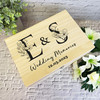 Black Floral Initials Wedding Day Memories Personalised Wooden Keepsake Box