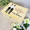 Gay Groom Couple Memories LBGT Wedding Day Personalised Wooden Keepsake Box