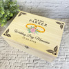 Floral Wedding Rings Memories Wedding Day Personalised Wooden Keepsake Box