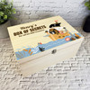 Animals Pirates Ship Kids Box Of Secrets Personalised Wooden Memory Keepsake Box