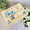 Blue Teddy Bear Boys 1st Year Special Memories Personalised Wooden Keepsake Box