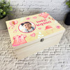 Girl Kids Photo Pink Clothes Hearts Memories Personalised Wooden Keepsake Box