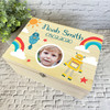 Boy Robot Rainbow Photo Kids Memory Personalised Storage Wooden Keepsake Box