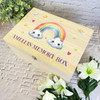 Rainbow Memory Box Baby Children's Personalised Storage Wooden Keepsake Box