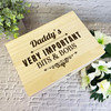 Daddy's Very Important Bits & Bobs Personalised Wooden Memory Keepsake Box