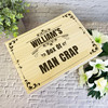 Retro Frame Man Crap Personalised Wooden Storage Keepsake Box