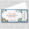 Travel Bag Palm Leaves You're Going To Personalised Surprise Ticket Gift Voucher