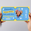 Blue Birthday Voucher Photo Any Gift Personalised Surprise Ticket Gift Voucher