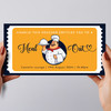 Yellow Funny Chef Character Meal Out Personalised Surprise Ticket Gift Voucher