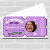 Happy Birthday Any Purple Star Photo Personalised Surprise Ticket Gift Voucher