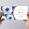 Blue White Floral Any Occasion Gift Personalised Surprise Ticket Gift Voucher