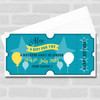 Happy Birthday Gift Blue Any Event Personalised Surprise Ticket Gift Voucher