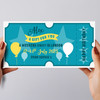 Happy Birthday Gift Blue Any Event Personalised Surprise Ticket Gift Voucher