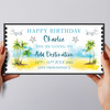 Happy Birthday Holiday Away Beach Personalised Surprise Ticket Gift Voucher