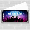 Any Band Show Music Night Concert Personalised Surprise Ticket Gift Voucher