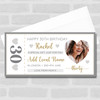 30th Birthday Event Party Photo Personalised Surprise Ticket Gift Voucher