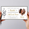 30th Birthday Event Party Photo Personalised Surprise Ticket Gift Voucher