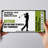 Going To Watch Golf Tournament Personalised Surprise Ticket Gift Voucher